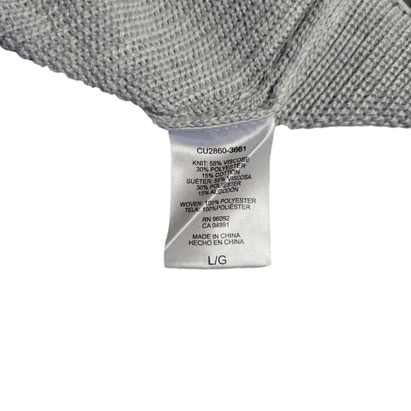 Hilary Radley Ladies' Wine Red Long Sleeve Two-Fer Sweater - Picture 2 of 5